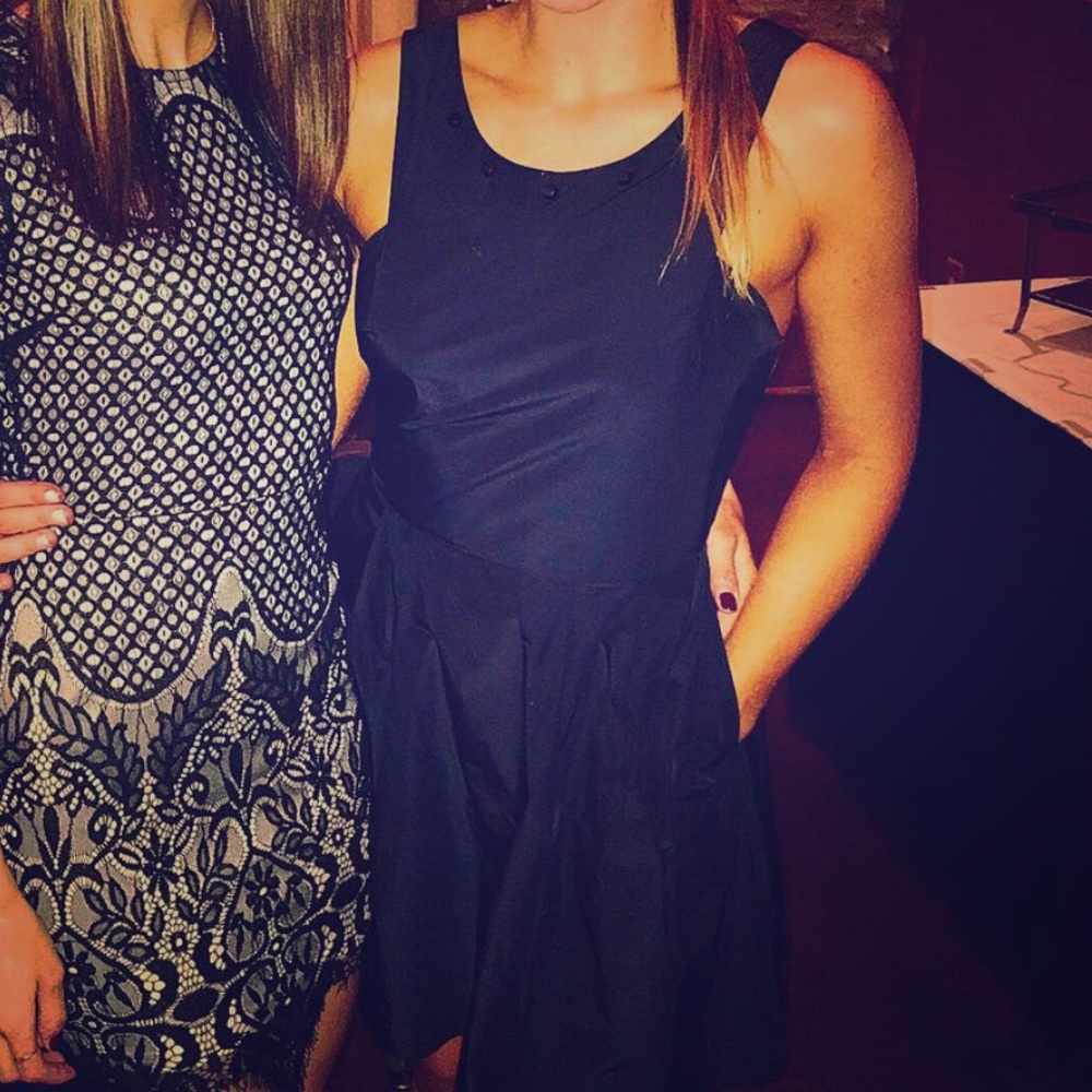 Altered to a size two black dress